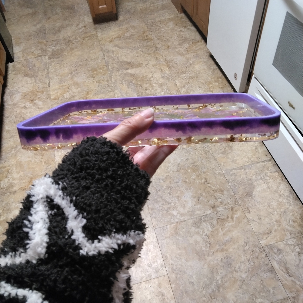 Purple Butterfly Floral Tray - Picture 3 of 4